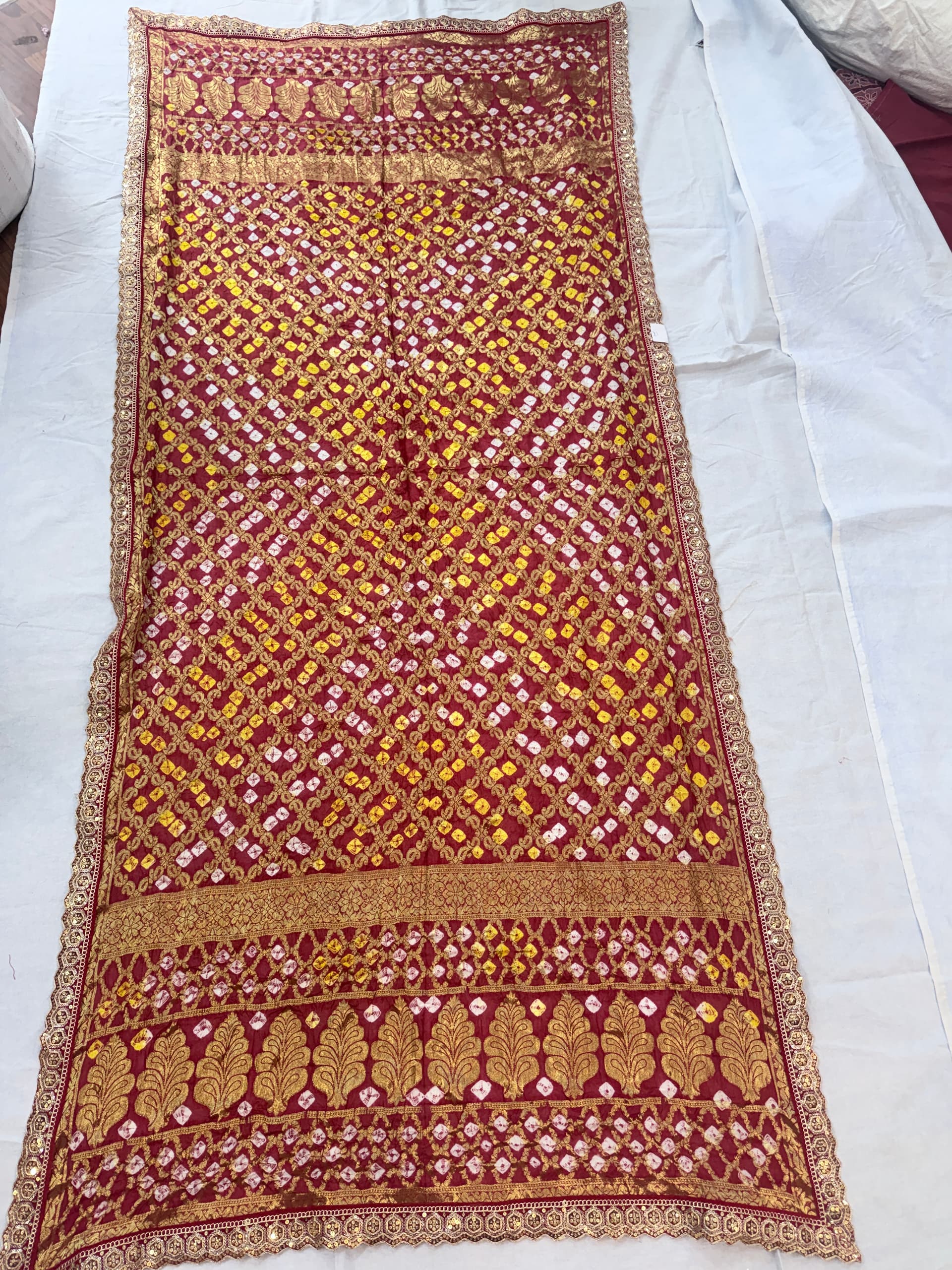 Banarasi Ghatchola Dupata with Lace