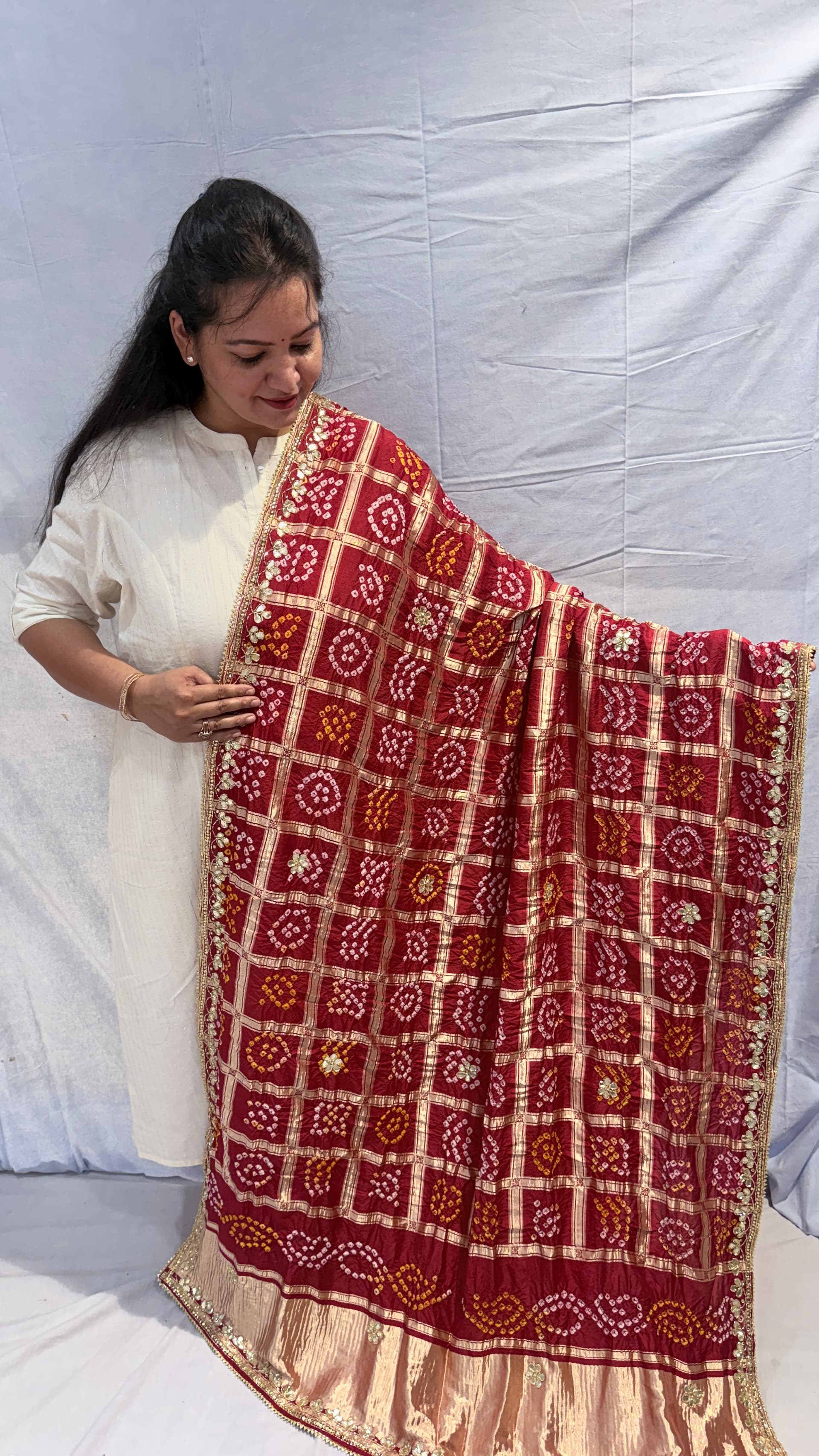 Festive Malai Silk Gota Patti Dupatta for Women