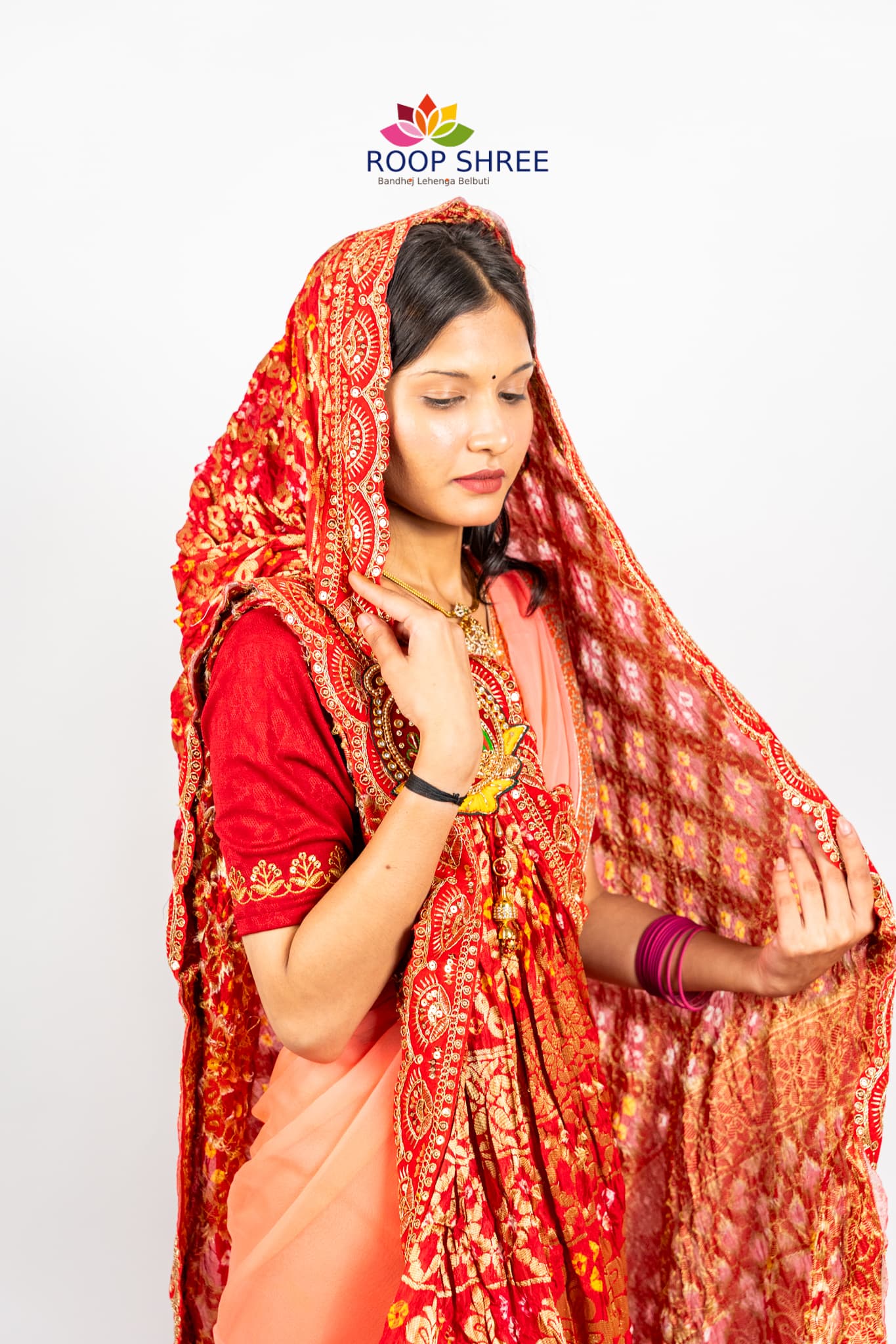 Banarasi Dupata with Peacock Design
