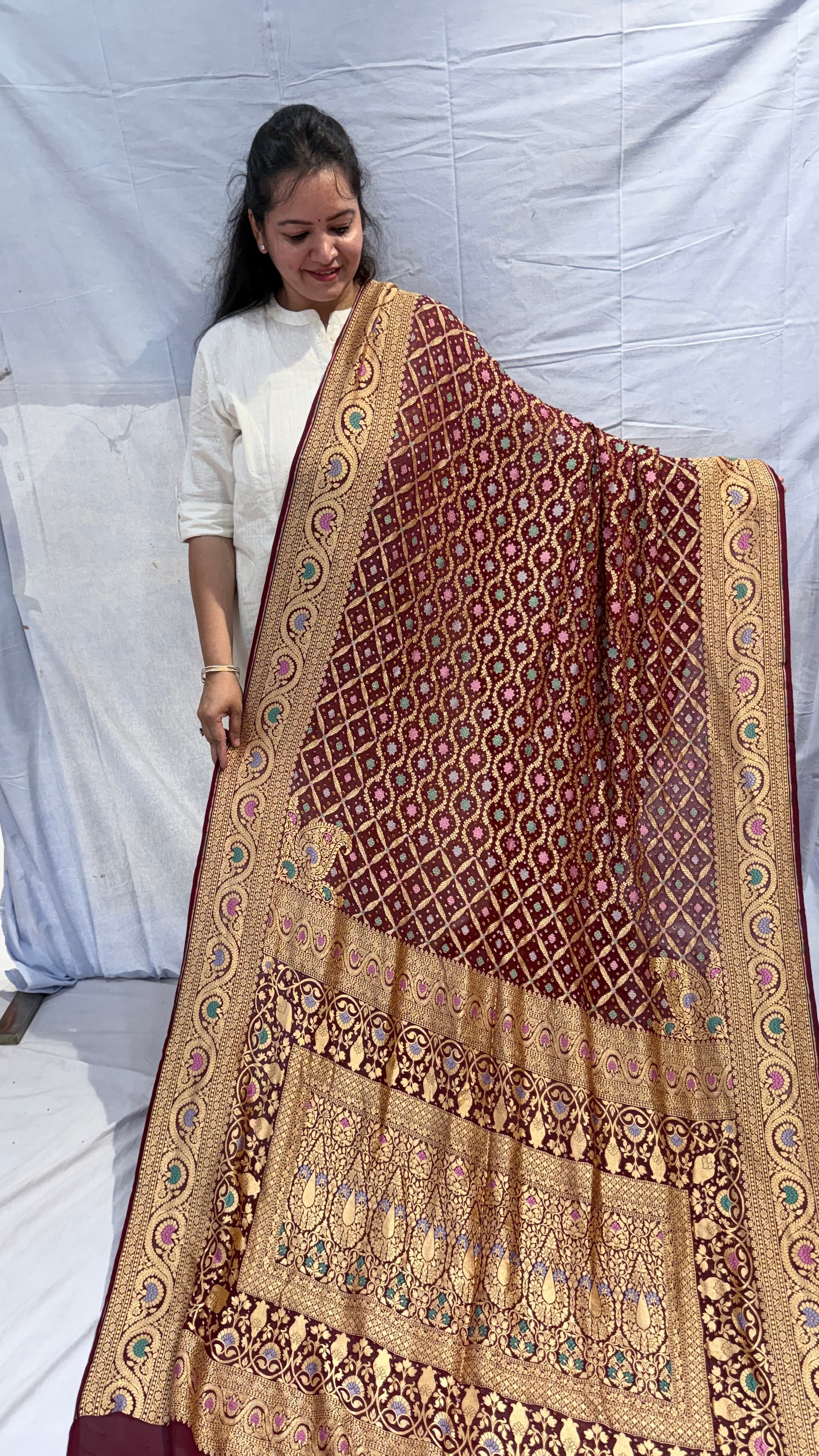 Pure Kadhi Meenakari saree