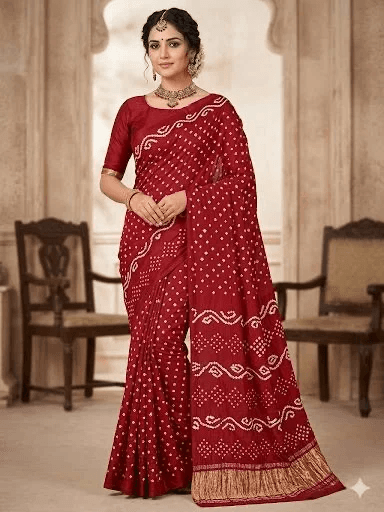 Modal silk Boond Saree