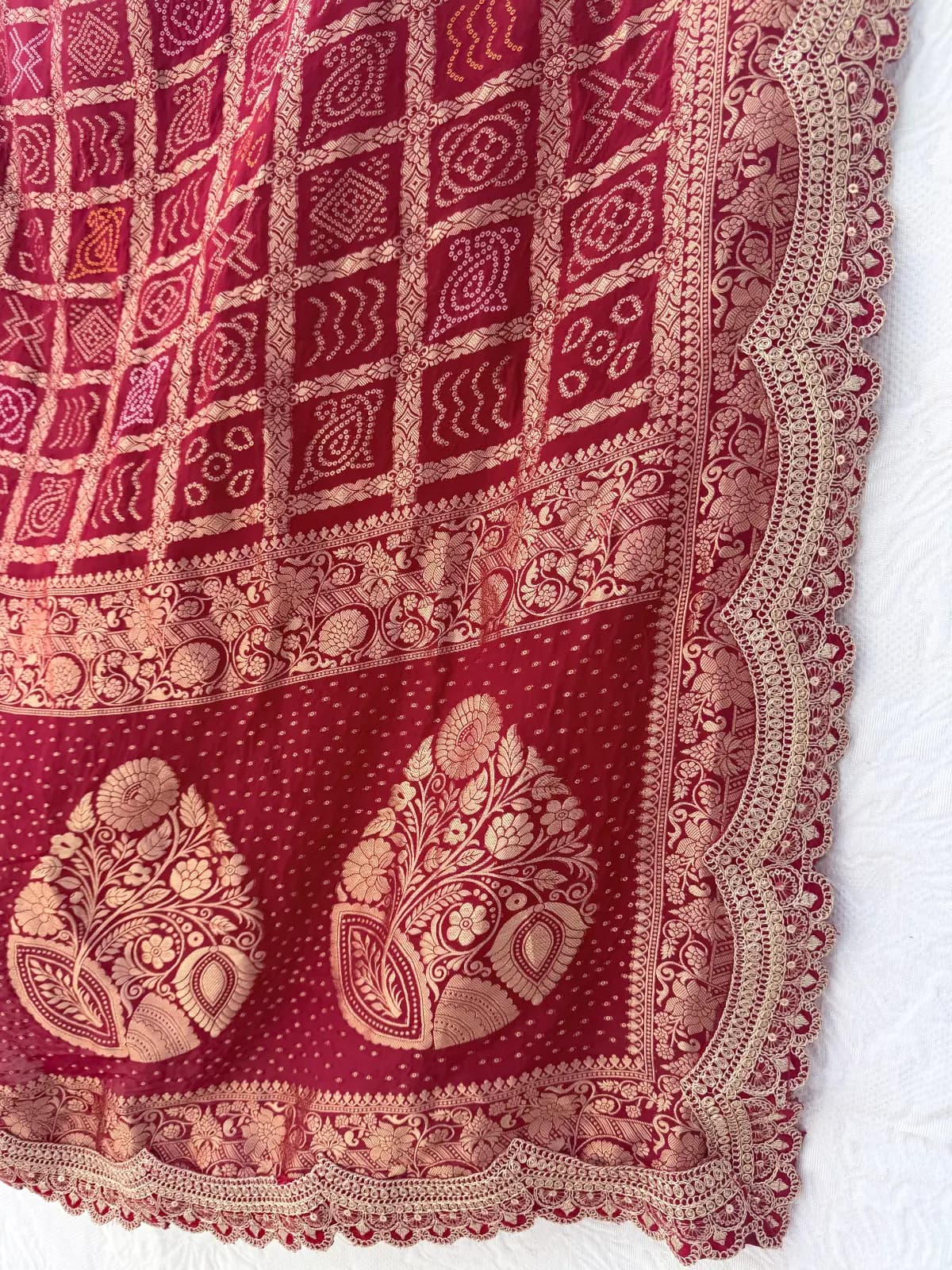 Traditional Viscose Bandhej Dupatta