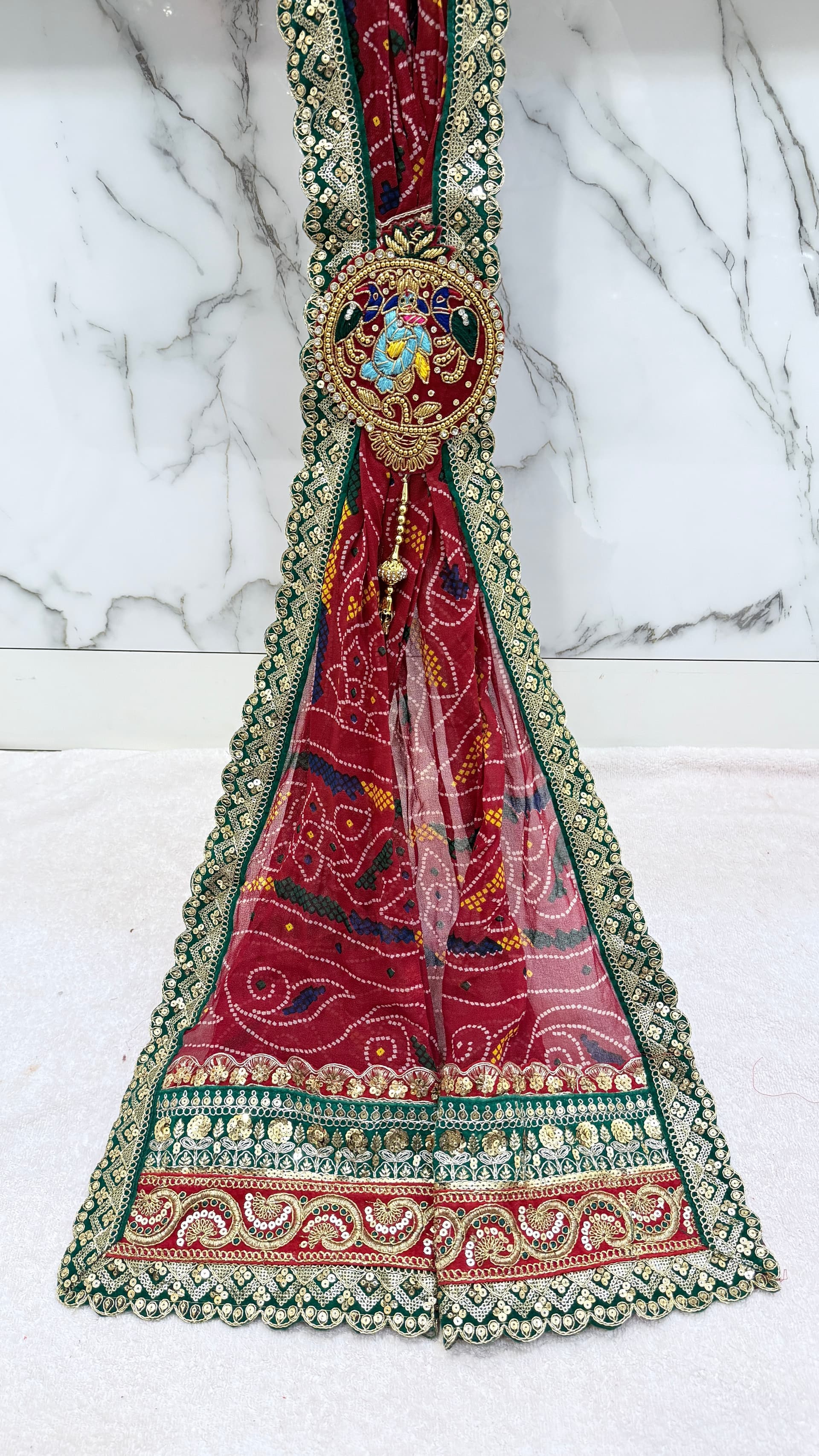 Georgette brooch Odana With Krishna Buta