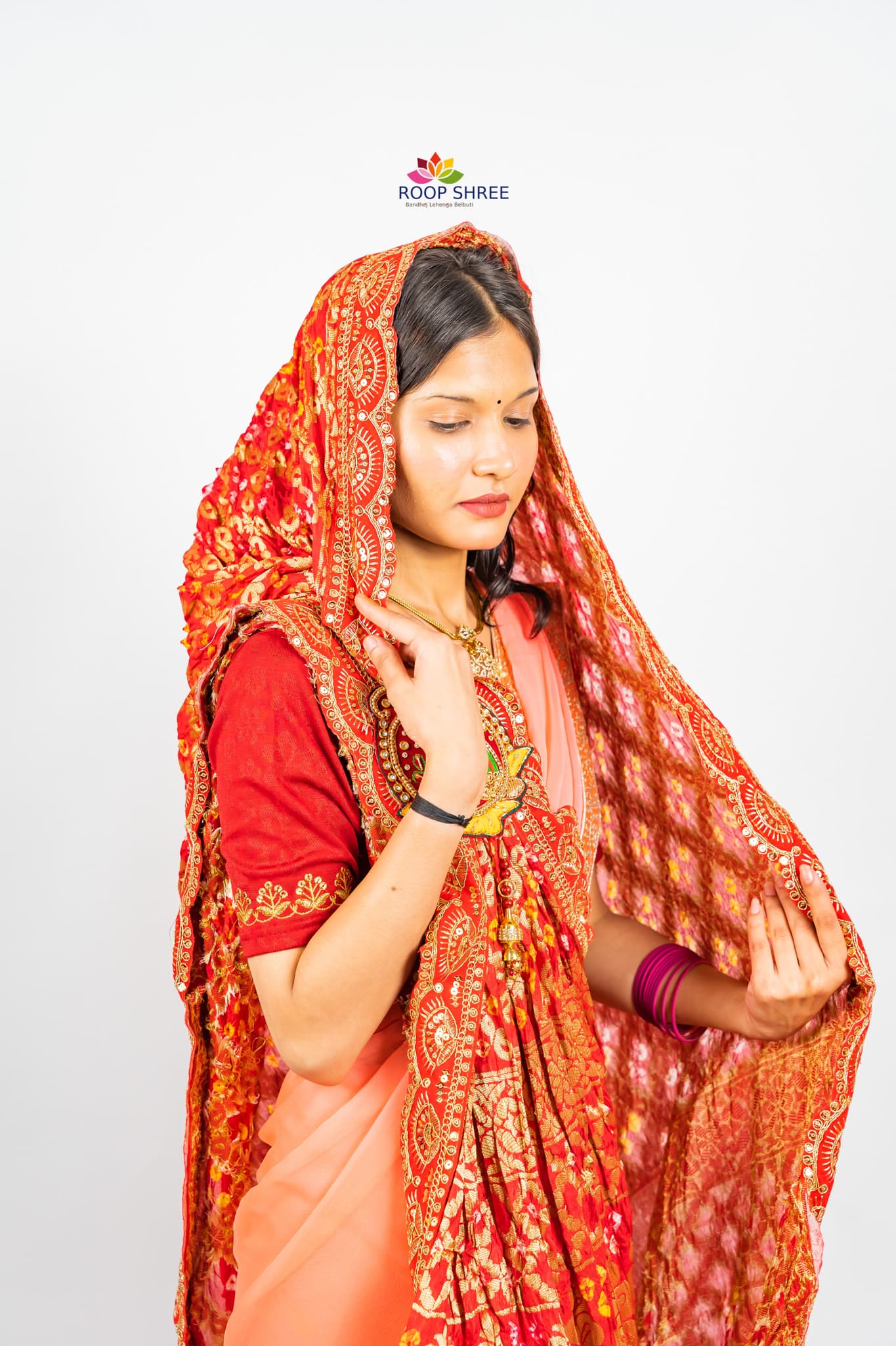 Banarasi Dupata with Peacock Design