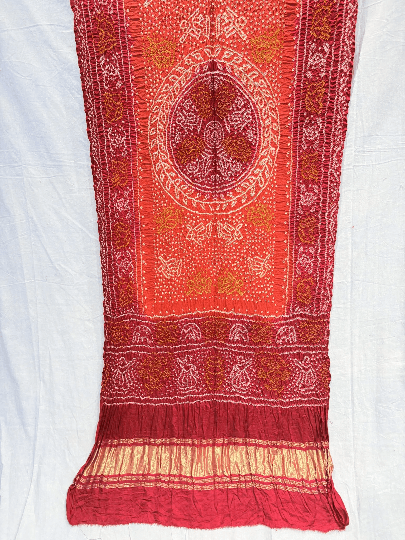 Gajji Silk  Dupatta with Raslila bandhej