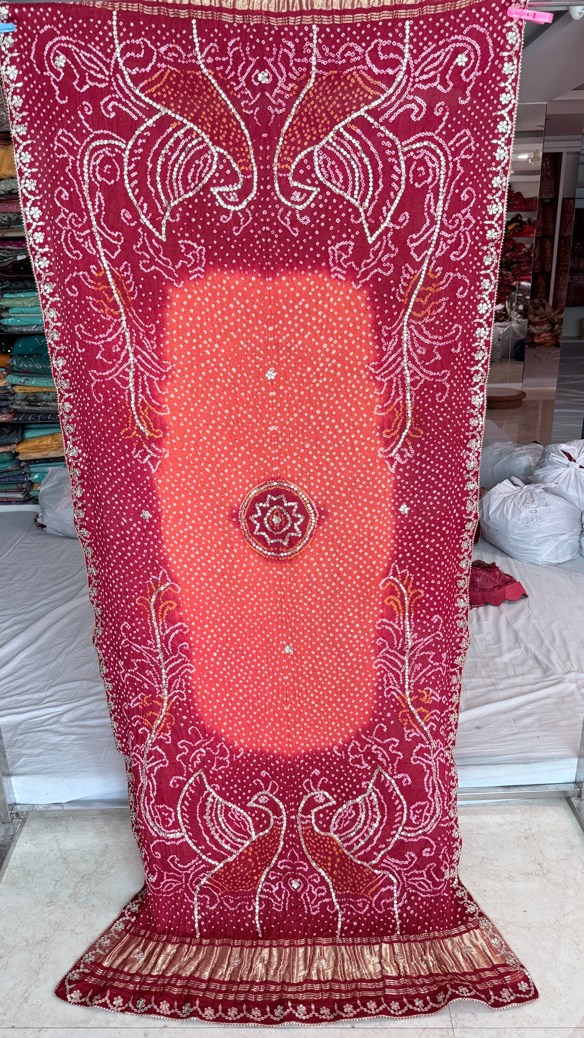 Royal Heritage Gajji Silk Dupatta with Peacock