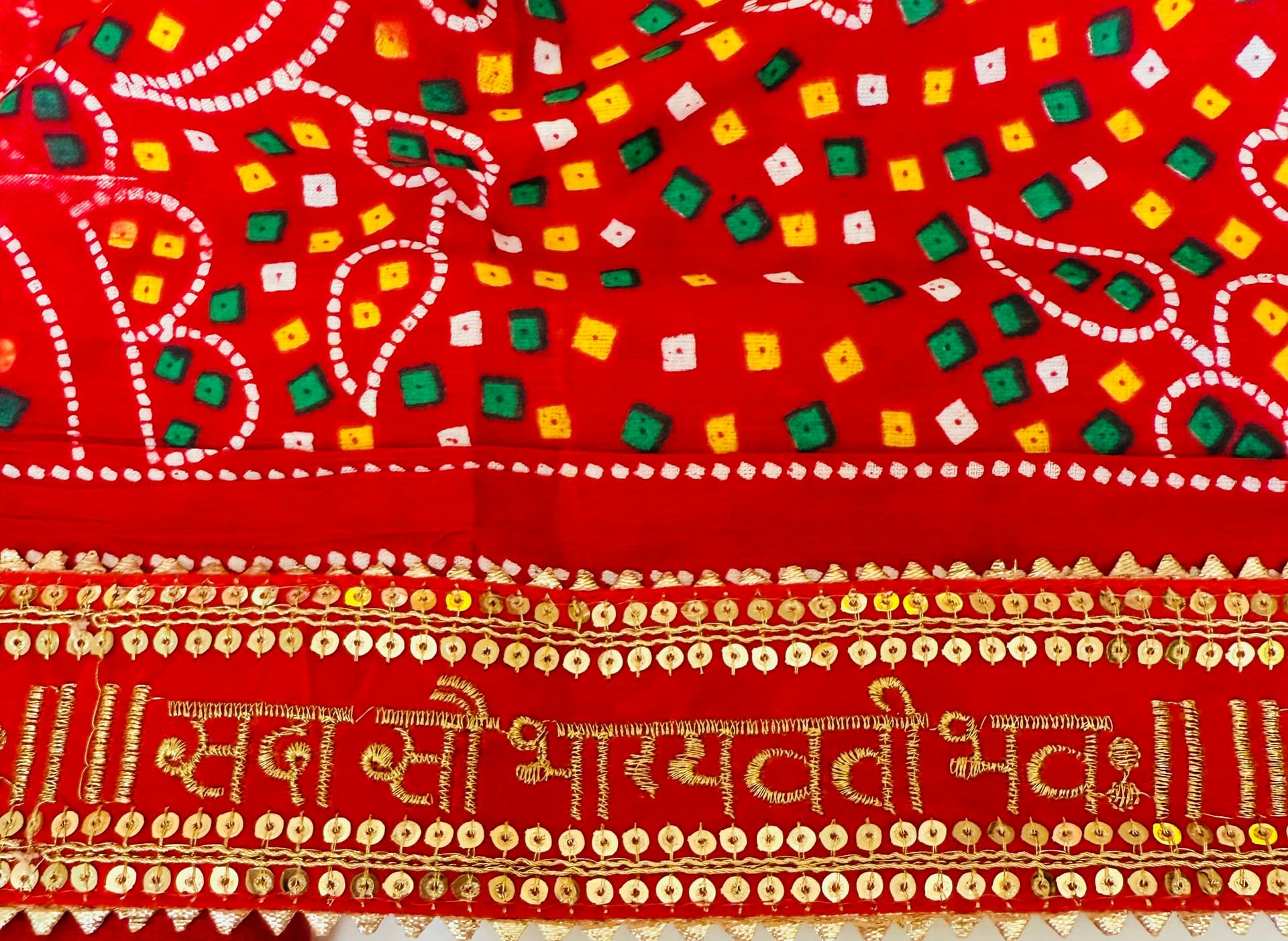 Cotton Dupata with Swastik Lace