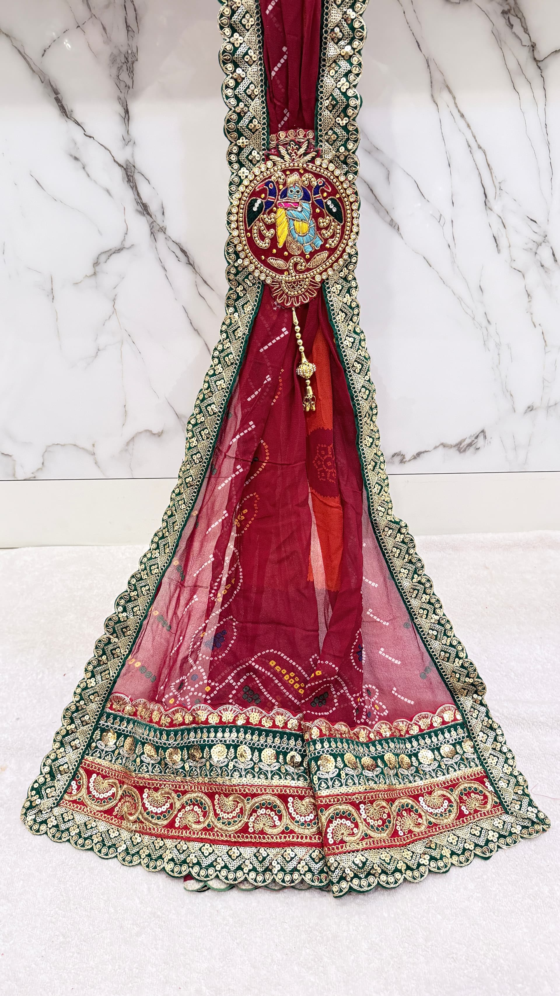 Georgette brooch Odana With Krishna Buta