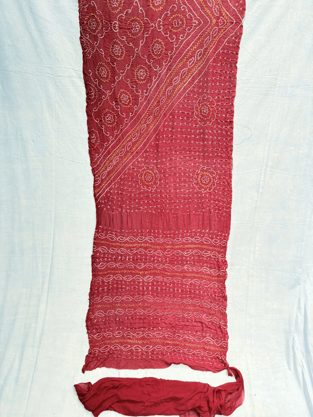 Pure Chinon Saree with Bandhej