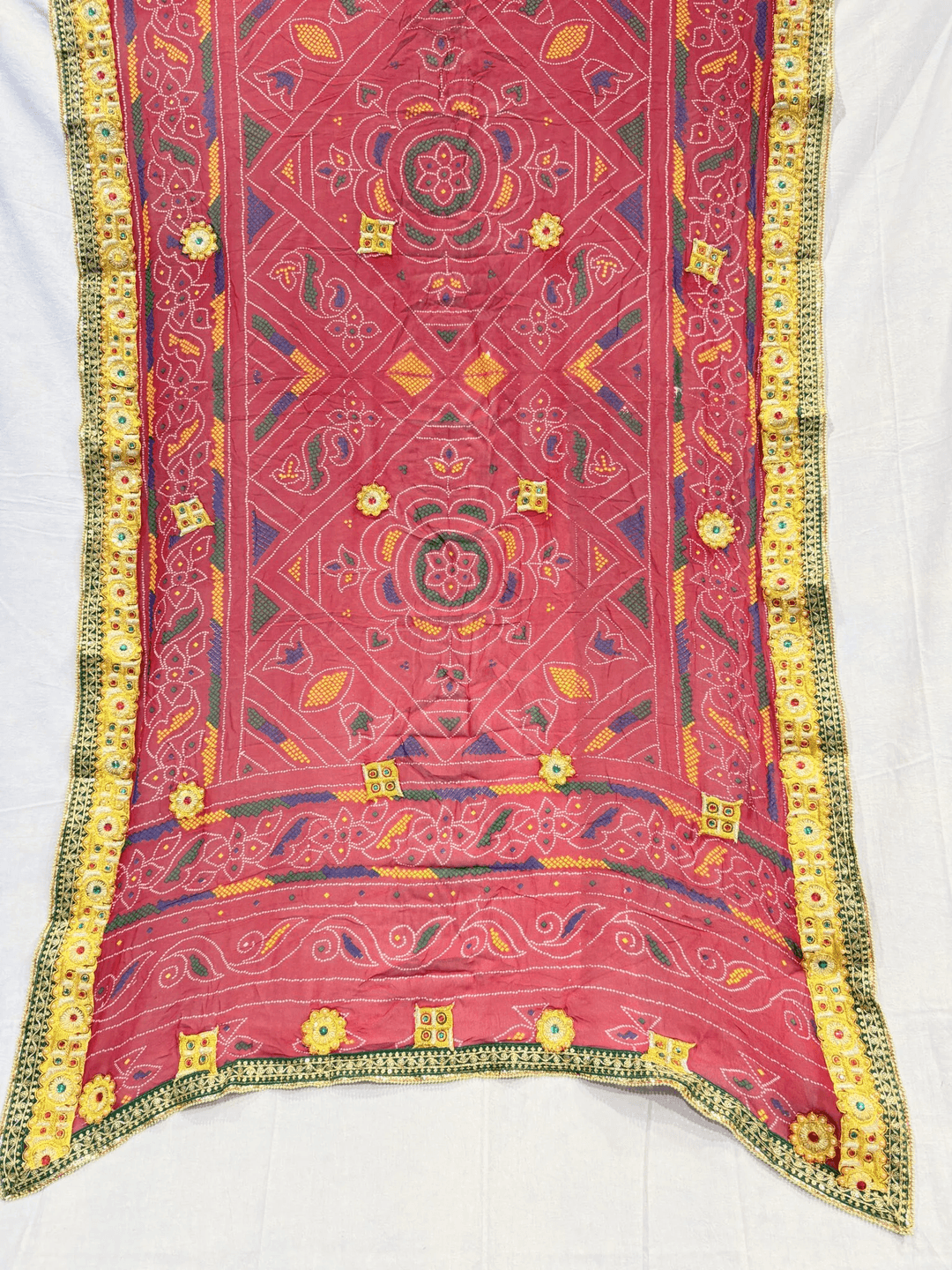 Ek Paat Georgette Swastik Design Chunri