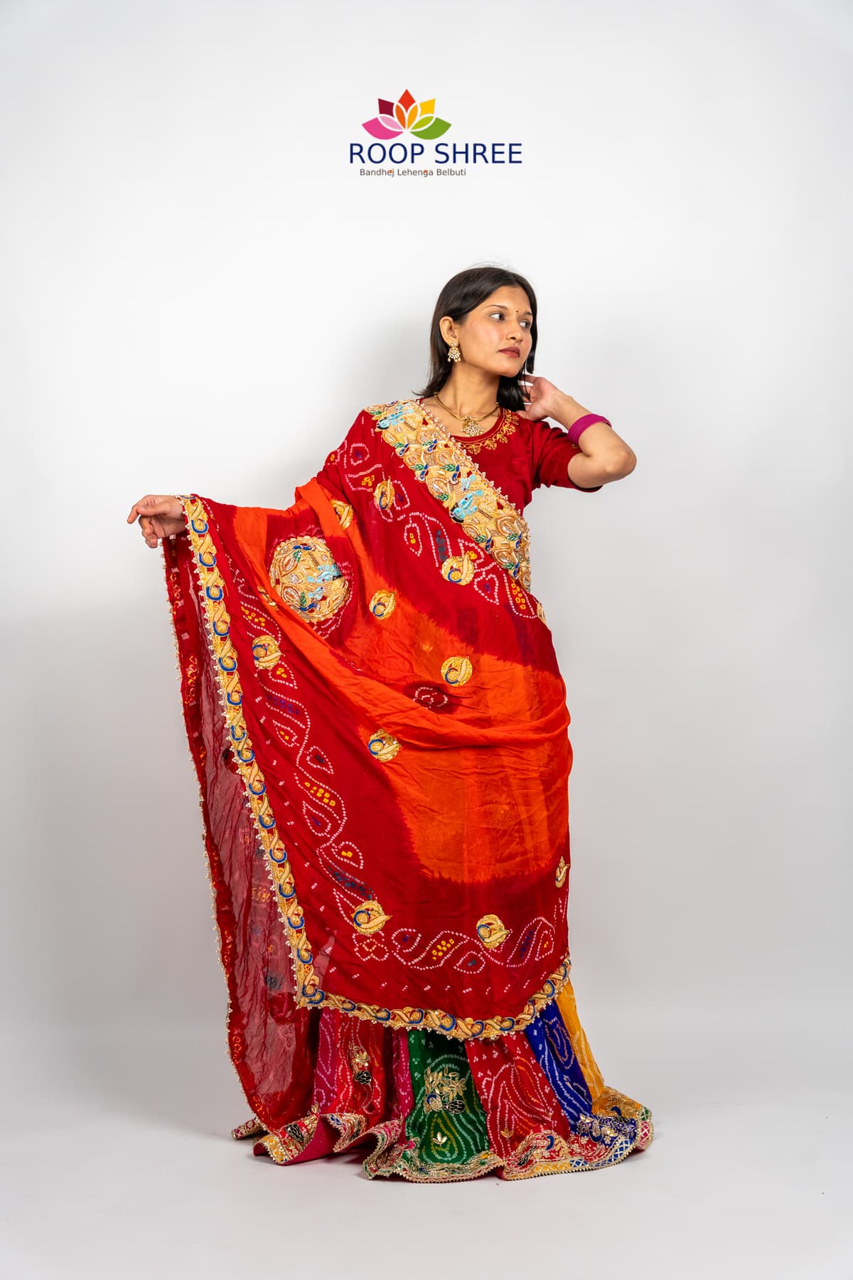 Ek Paat Sikar Bandhej Design Peela