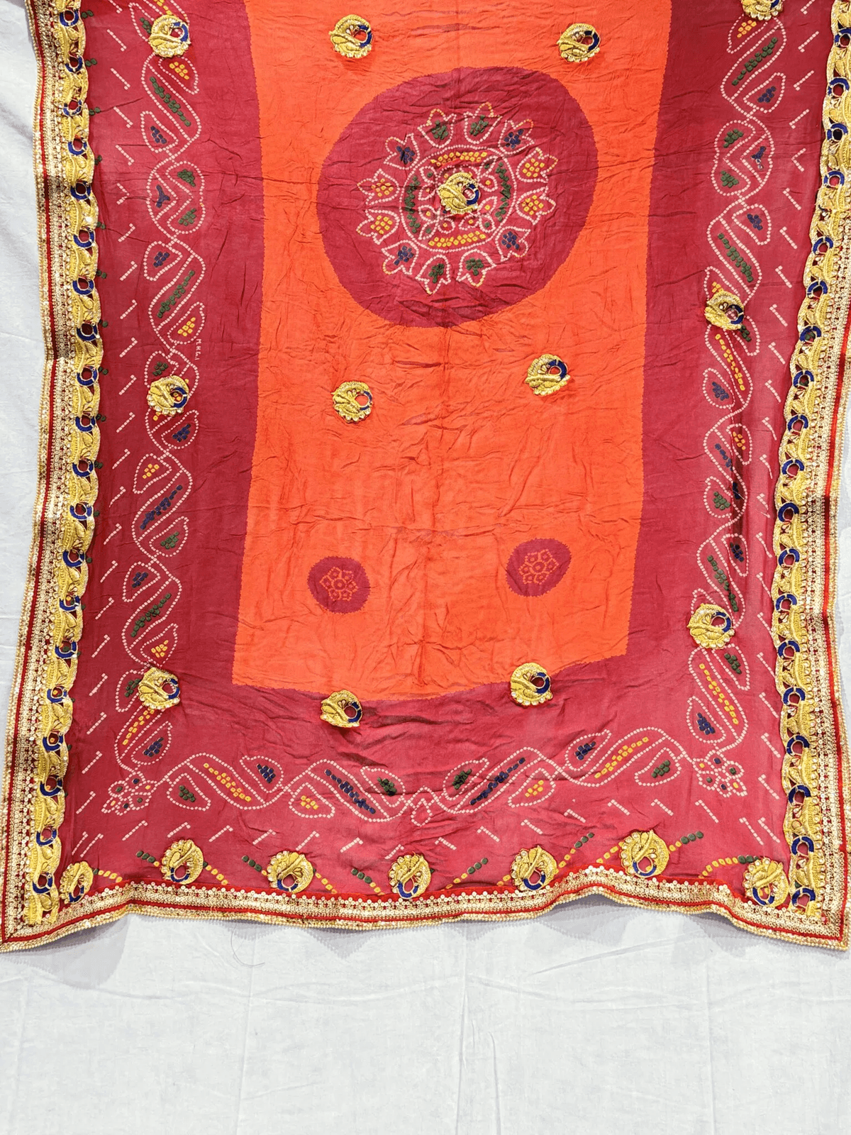Ek Paat Georgette Swastik Design Chunri