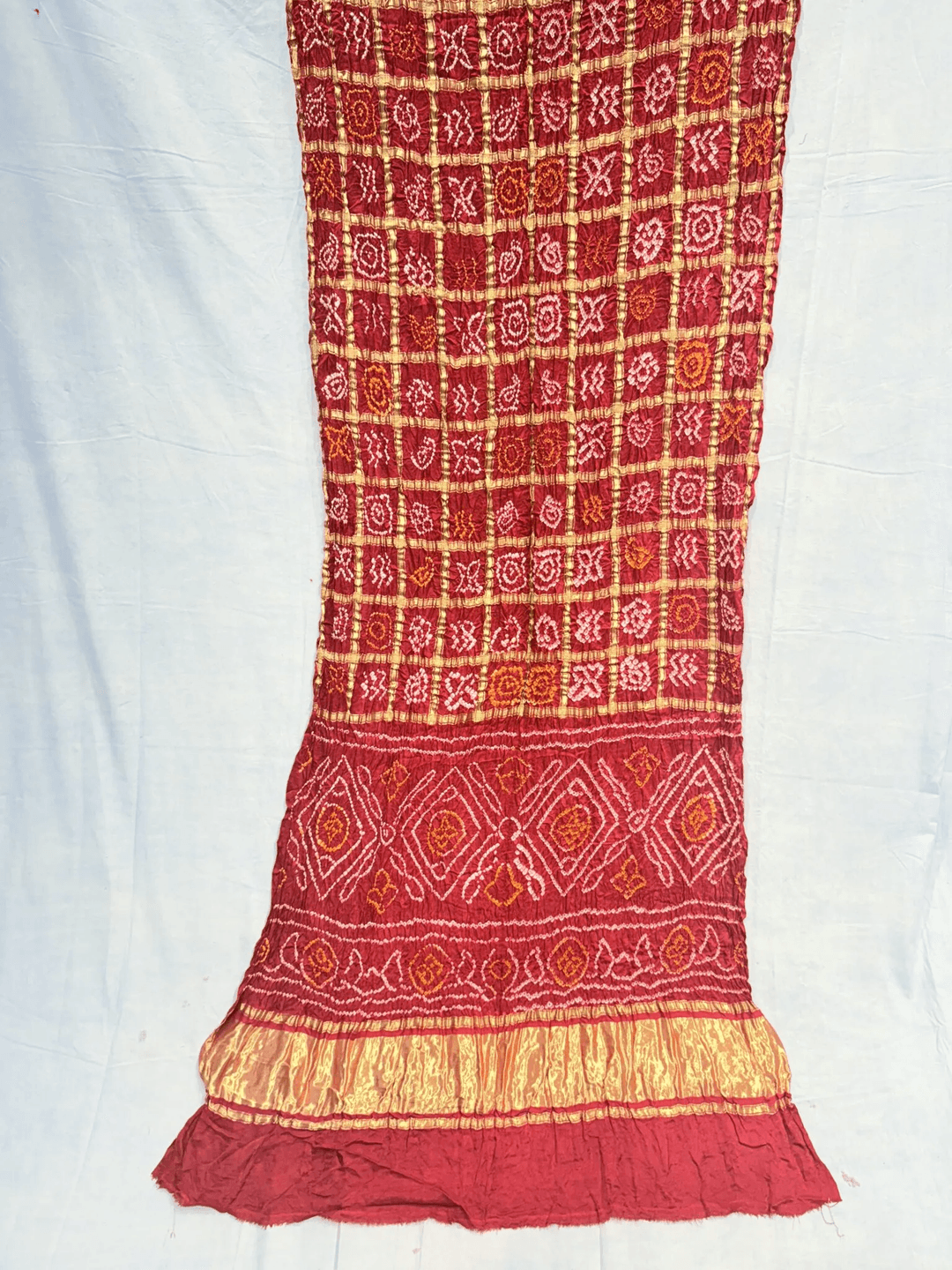 Pure Gajji Silk Saree with ghatchola pattern