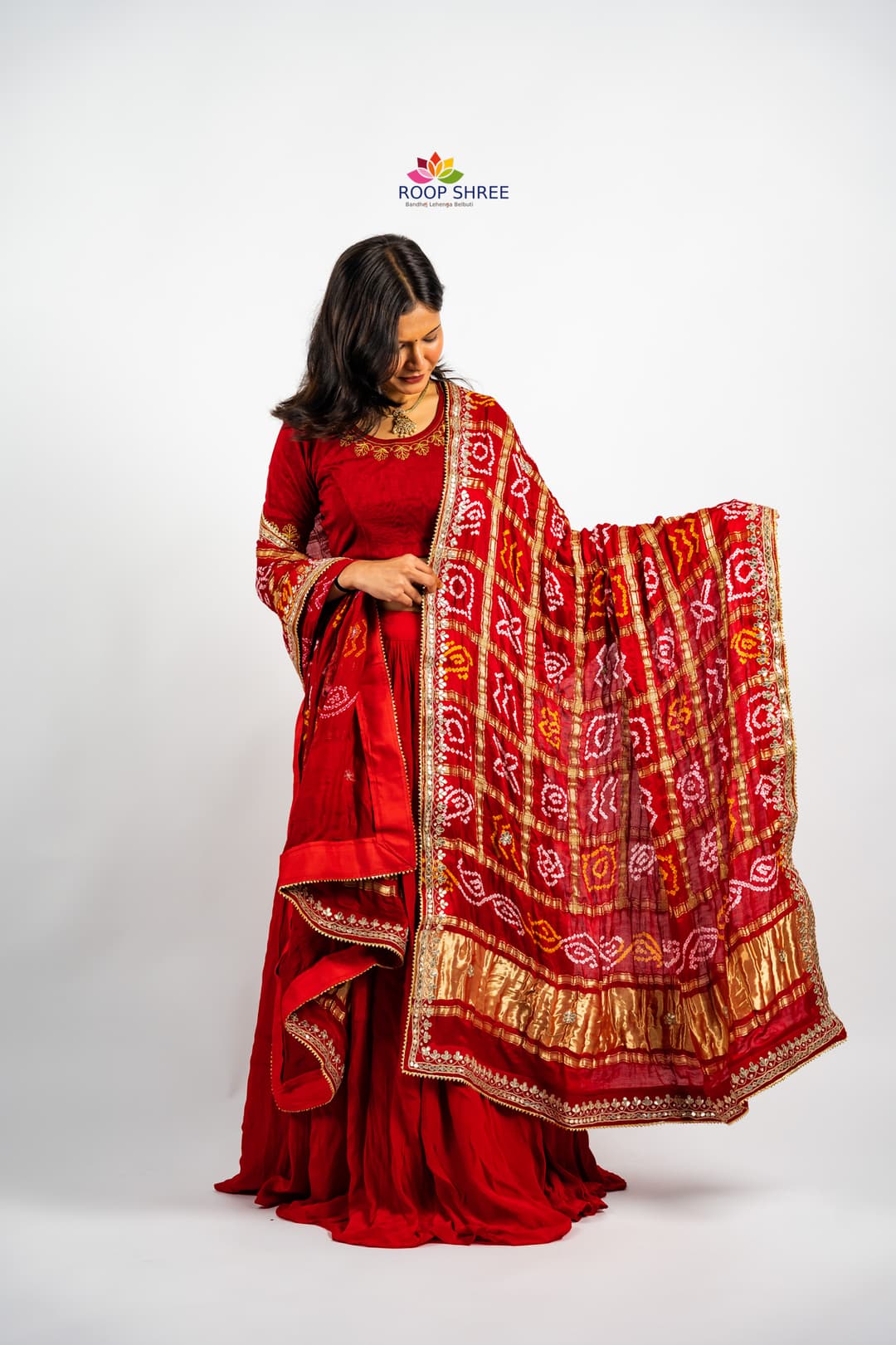 Royal Heritage Gajji Silk Dupatta with Gota Patti