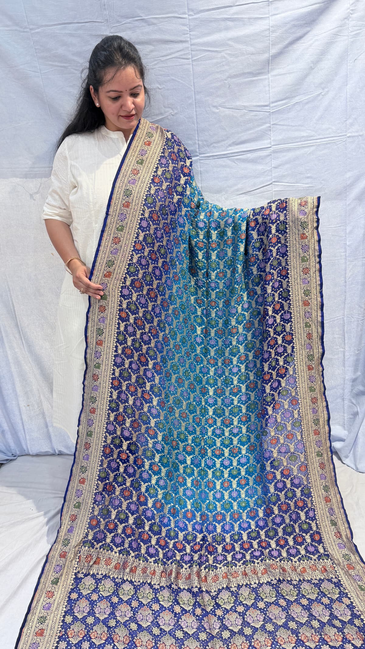 Pure Kadhi Meenakari saree