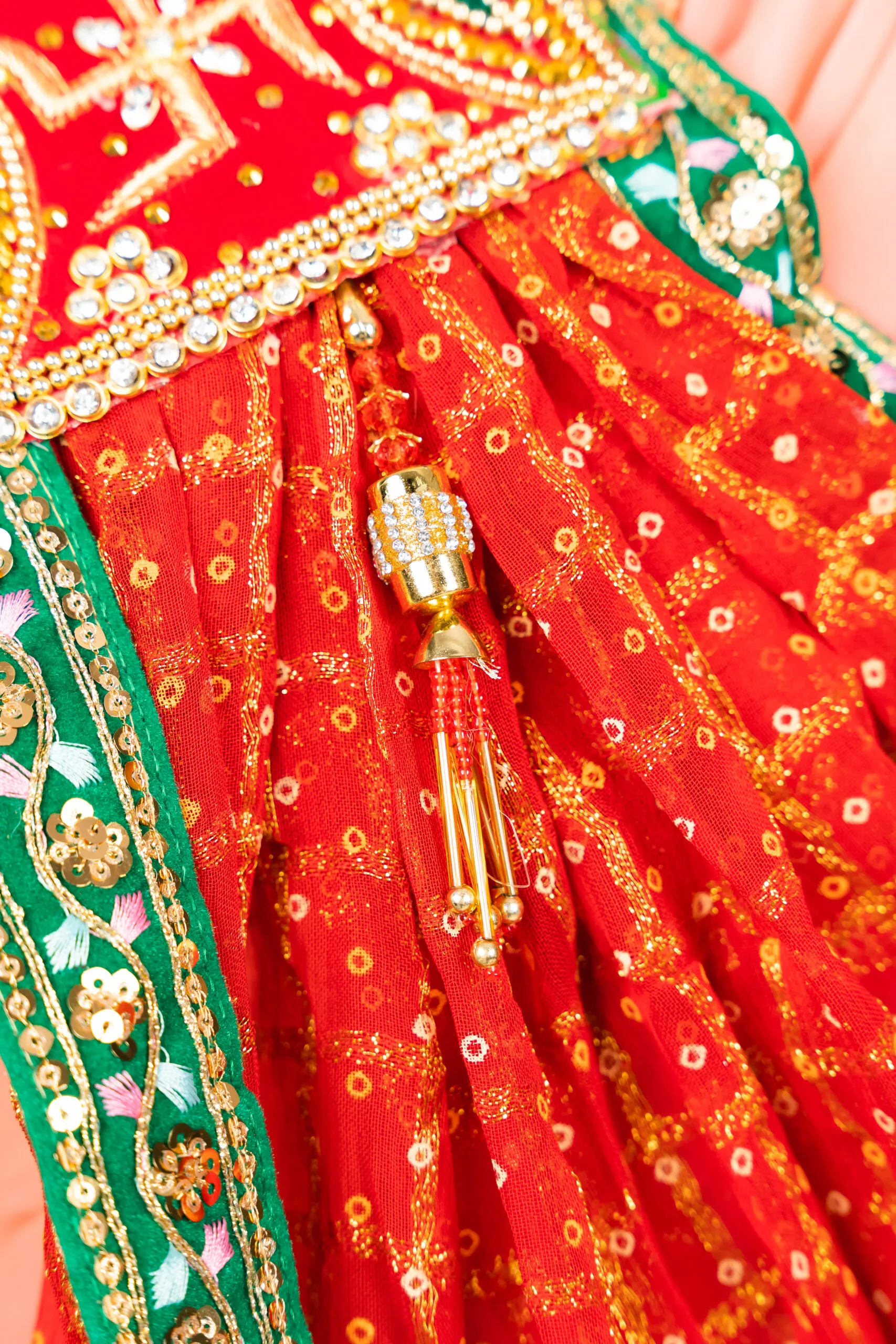 Zari Weaving Fabric with Swastik Buta - Image 3