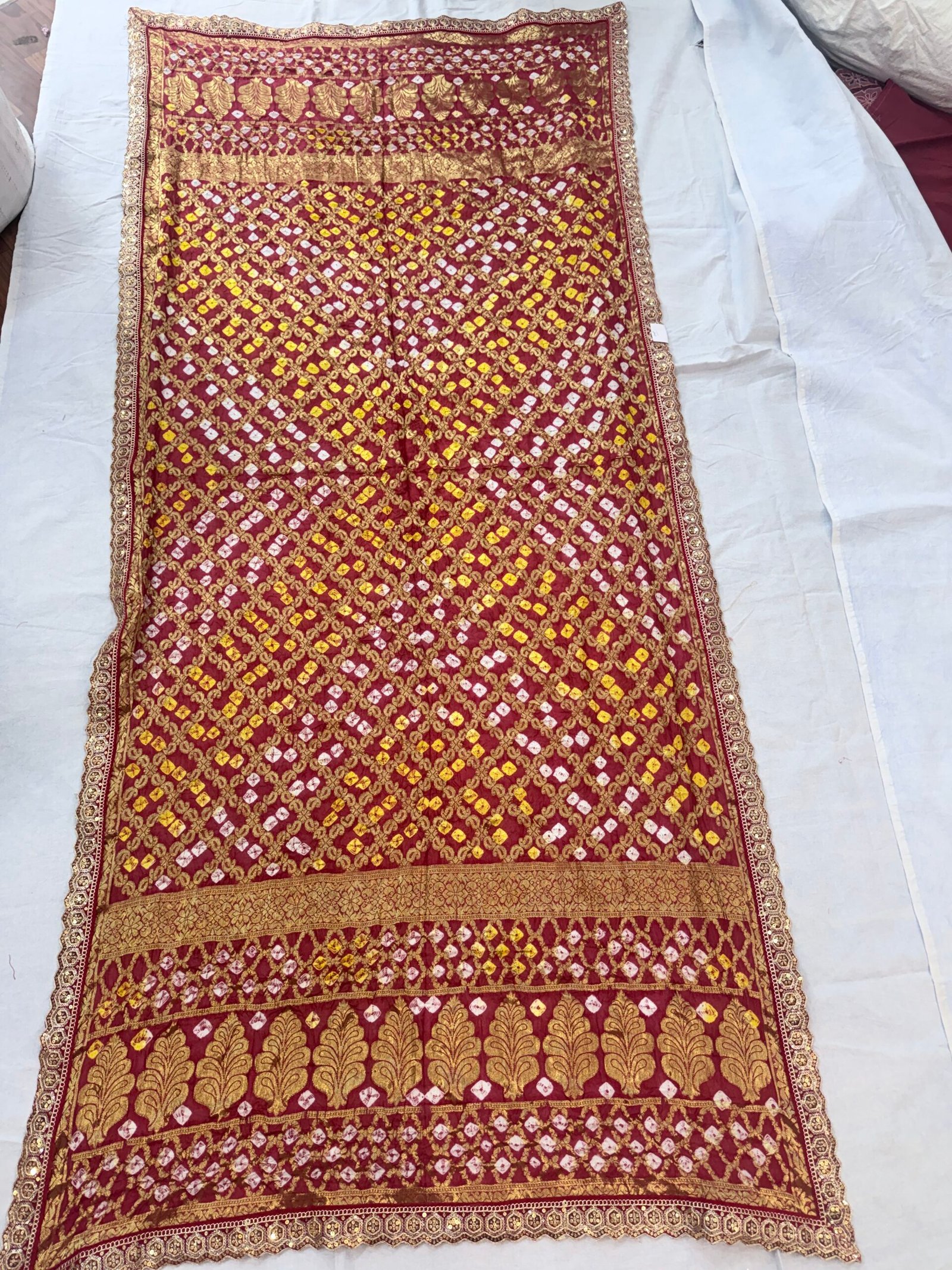 Banarasi Dupatta with cutwork border - Image 4