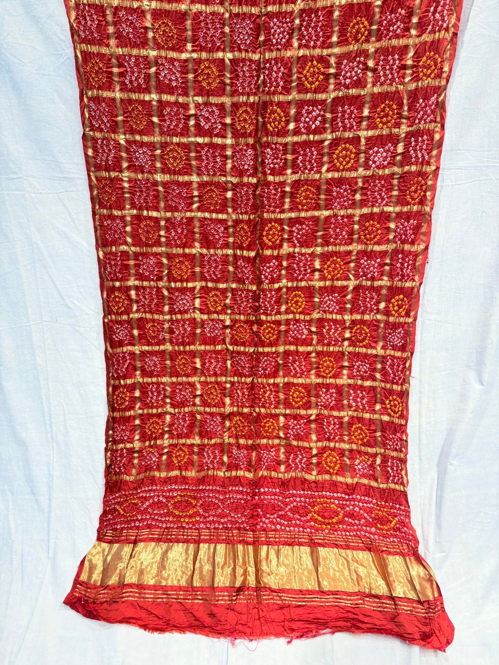Modal Silk Dupata In ghatchola hand made Bandhej