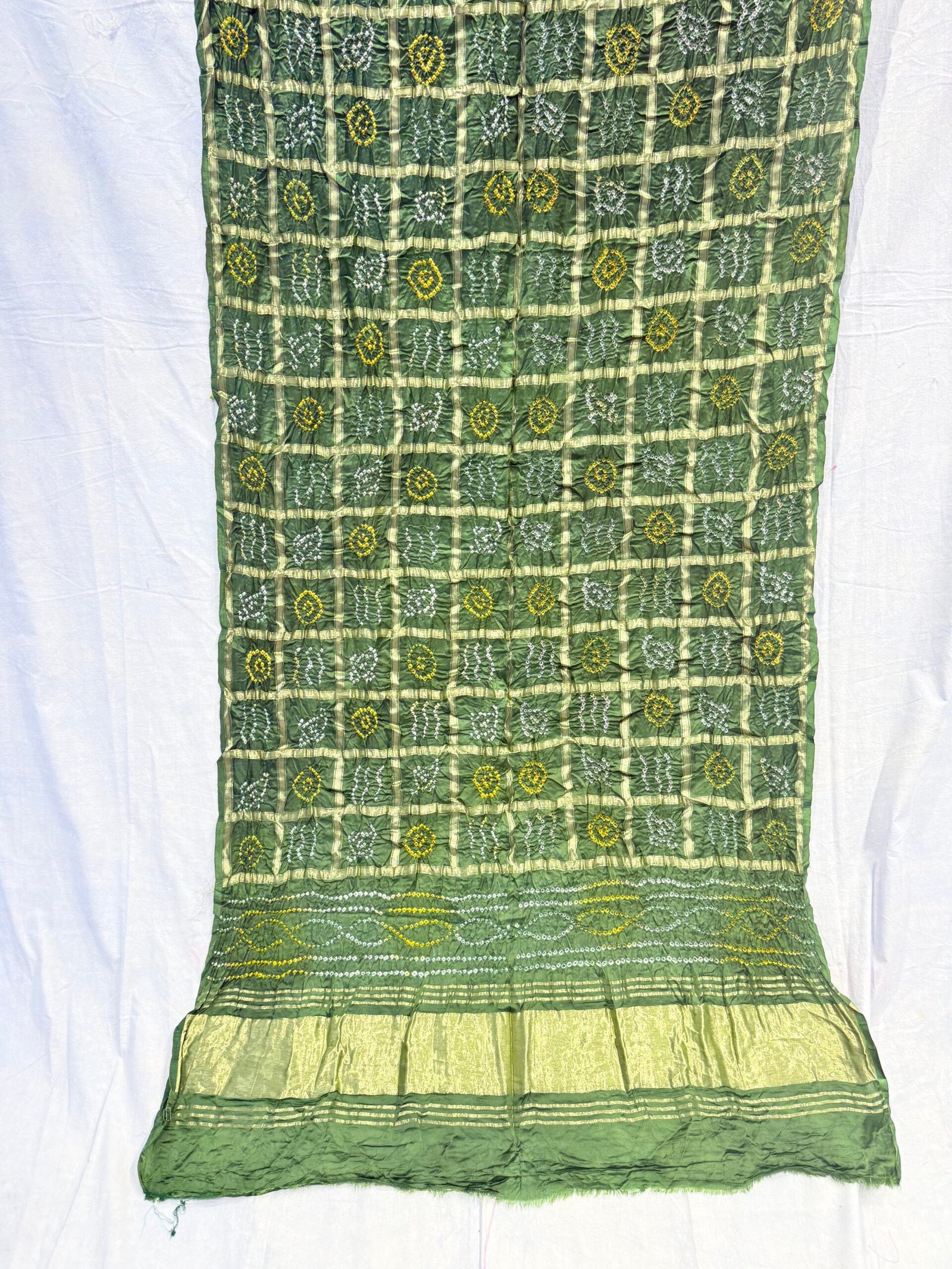 Modal Silk Dupata In ghatchola hand made Bandhej - Image 4