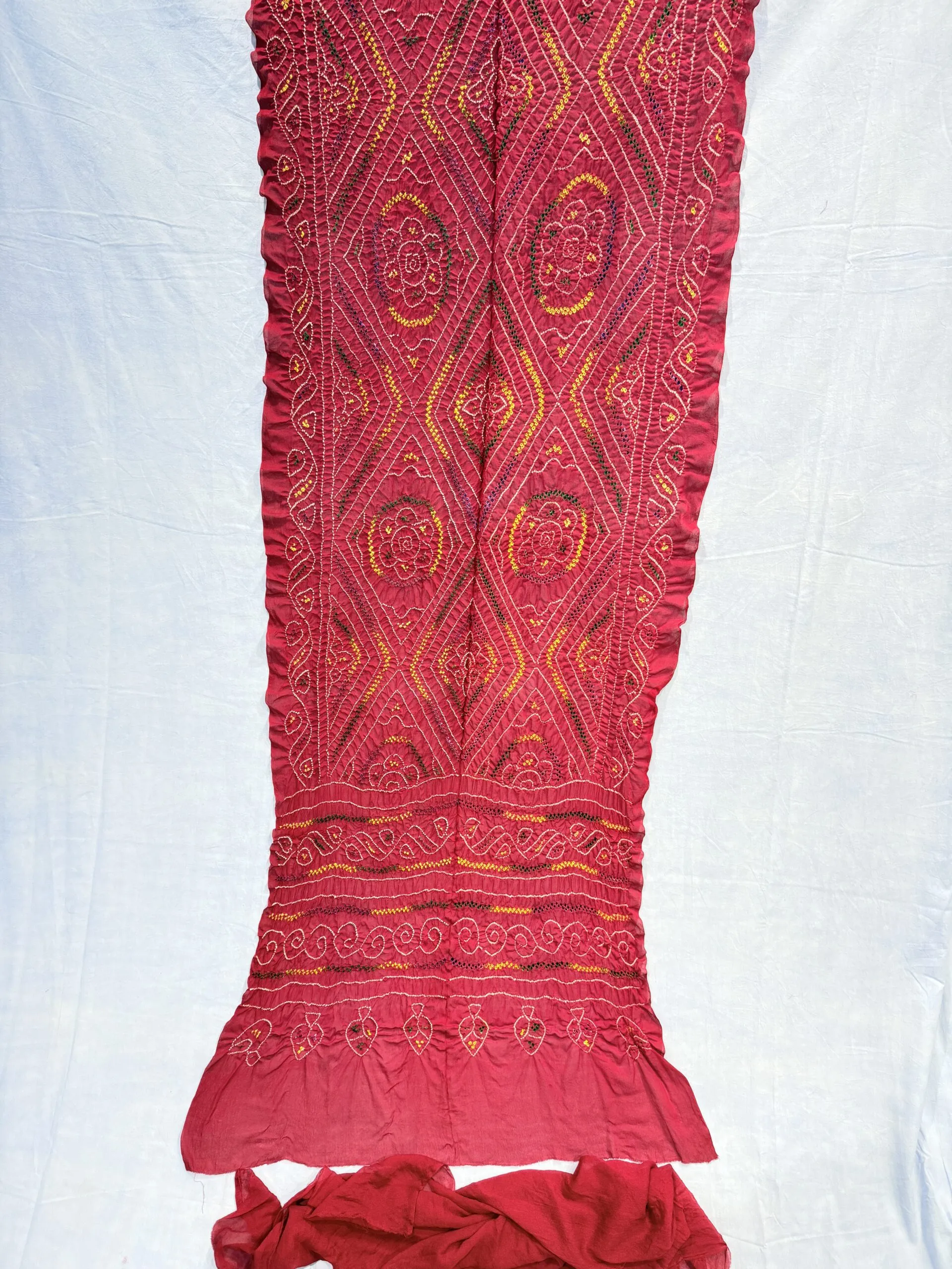 Pure Chinon Chunri Saree