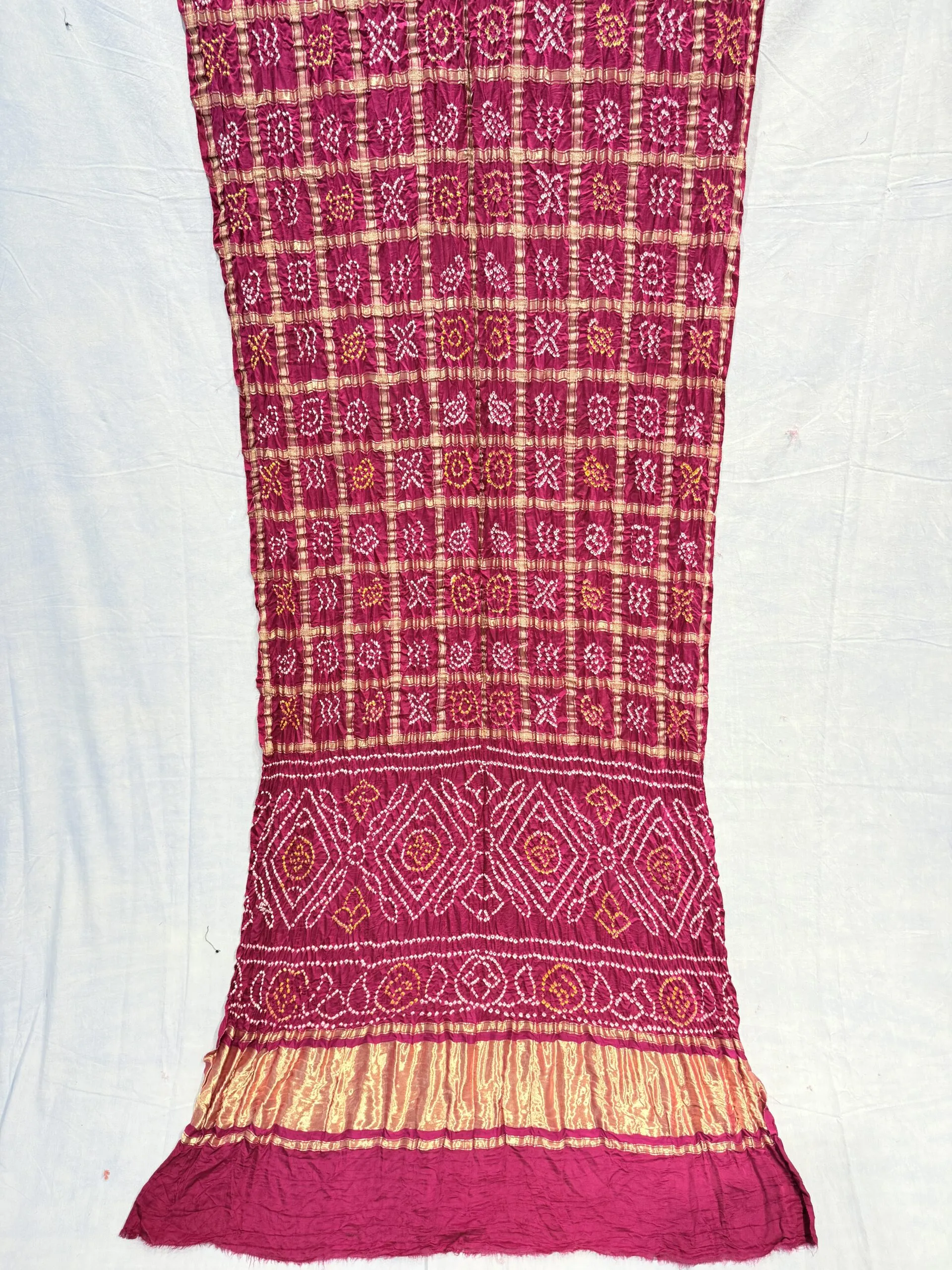 Pure Gajji Silk Saree with ghatchola pattern