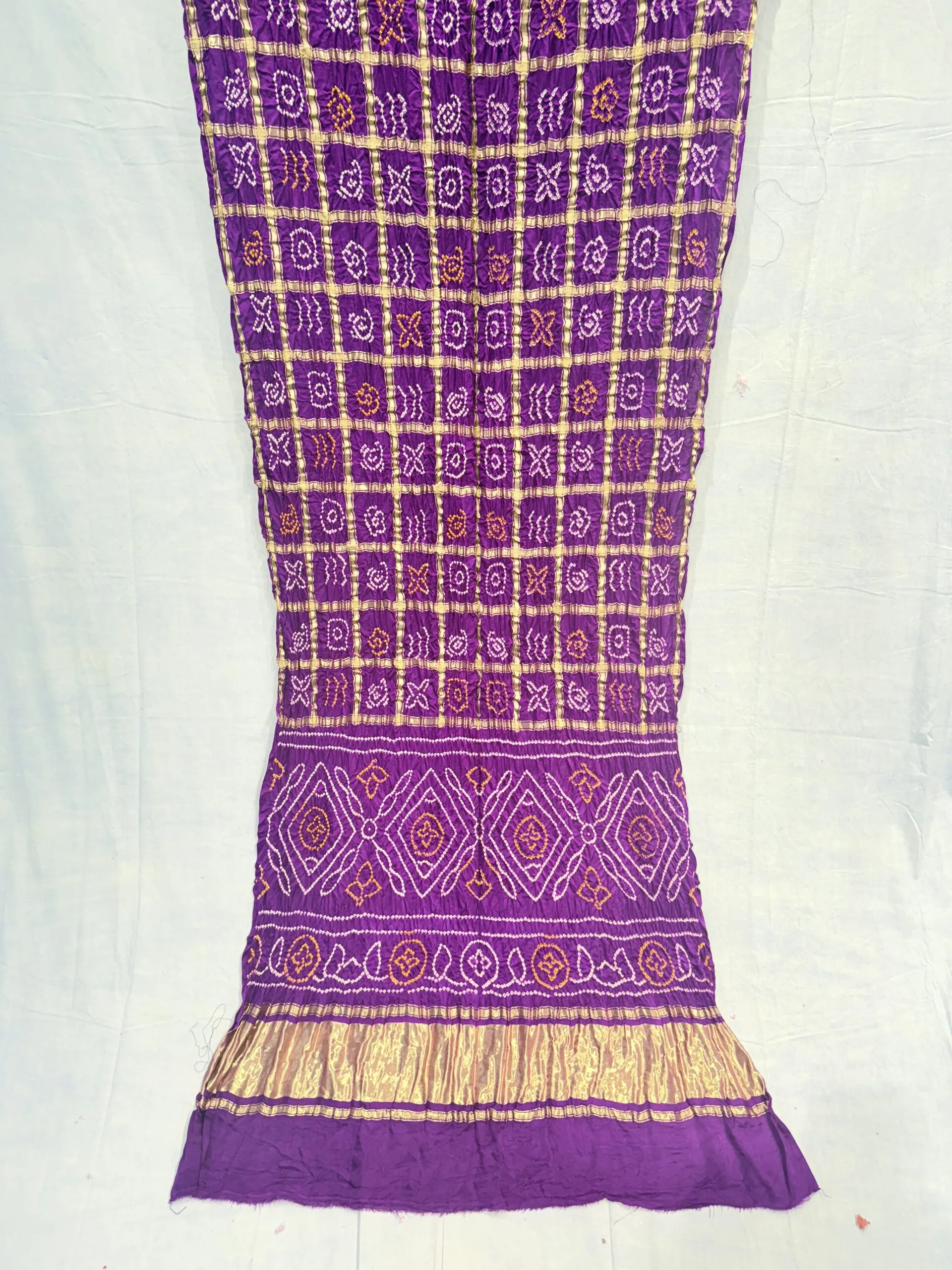 Pure Gajji Silk Saree with ghatchola pattern - Image 2