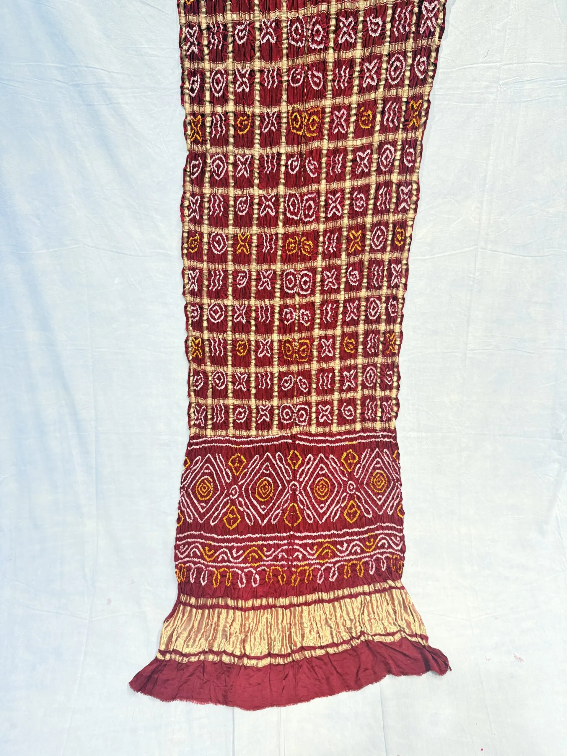 Pure Gajji Silk Saree with ghatchola pattern - Image 3