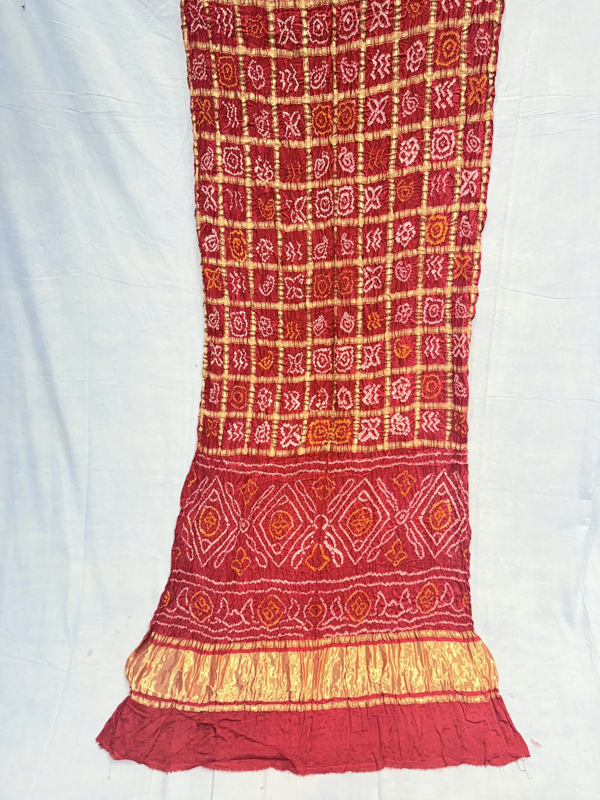 Pure Gajji Silk Saree with ghatchola pattern - Image 4