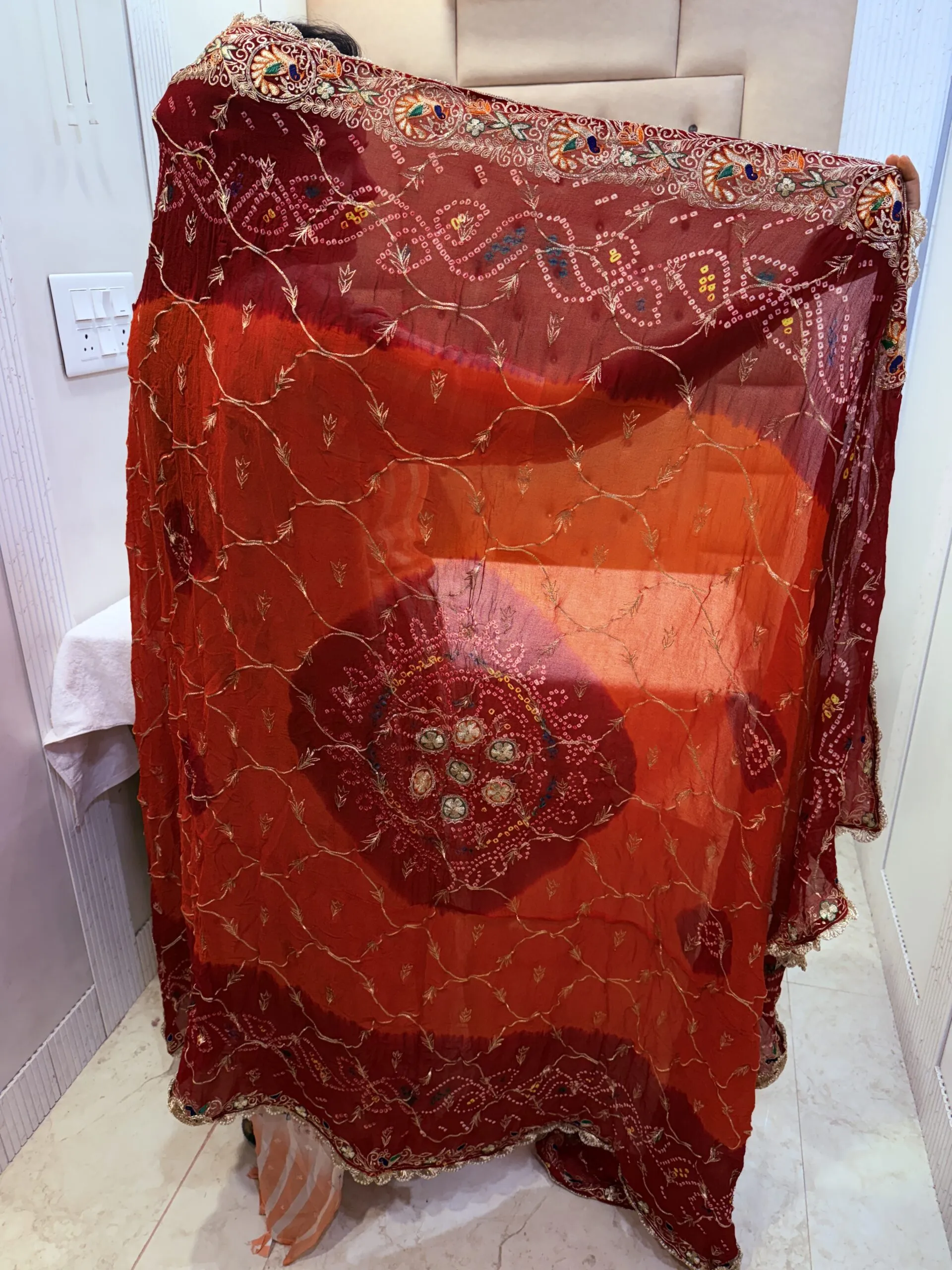 Jaal Peela with mor pittan work - Image 2